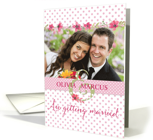 Wedding Invitation - Add Own Photo and Names - Pink... (1365218)
