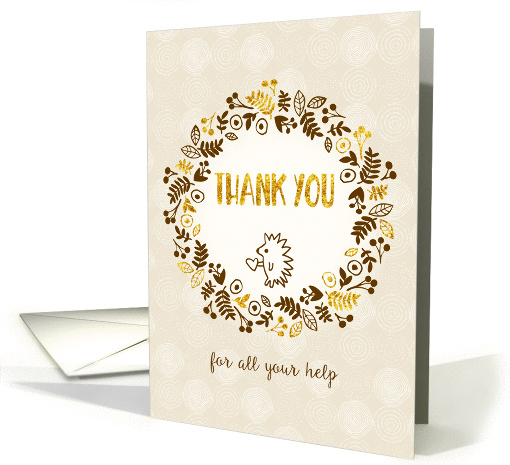 Thank You for All Your Help Card - Pretty Little Nature card (1373164)