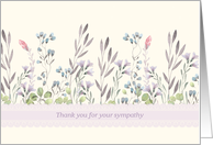 Thank You for your Sympathy - Watercolor Flowers card