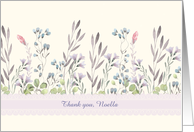 Customizable Thank You Card - Add Own Text - Pretty Watercolor Flowers card