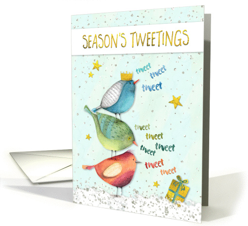 Funny Christmas Card - Seasons Tweetings card (1398168)