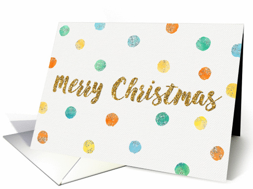 Christmas Card - Merry Christmas and Watercolor Spots card (1405084)