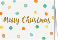 Christmas Card - Merry Christmas and Watercolor Spots card
