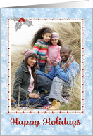 Custom Christmas Photo Card - Add Your Photo - Snow and Sparkle card