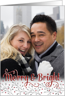Custom Christmas Photo Card - Add Your Own Photo - Merry and Bright card