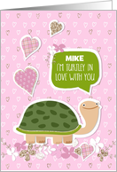 Funny Valentine’s Day Card - Add Name - Cute Turtle Cartoon card