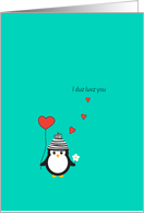 I Love You - Cute Penguin Illustration card