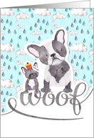 Cute Dog Father’s Day Card - Watercolor French Bulldogs card