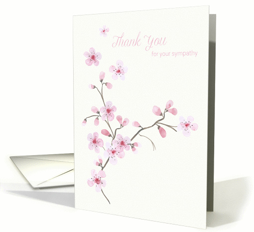 Thank You for Your Sympathy - Pink Blossom Flowers card (1436778)
