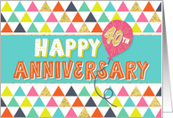 Employee Anniversary 40 Years - Happy Anniversary and Colorful Pattern card