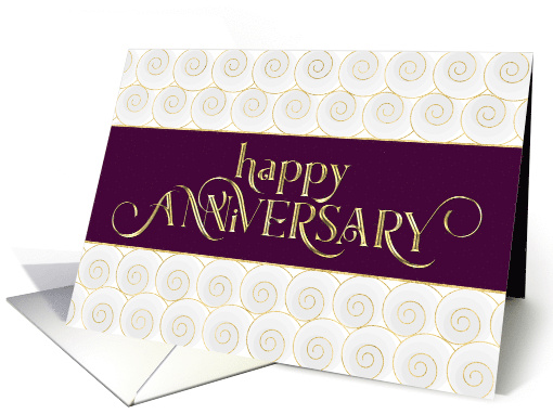 Employee Anniversary - Prestigious - Plum White Gold card (1473656)