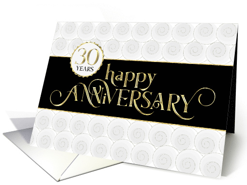 Employee Anniversary 30 Years - Prestigious - Black White Gold card