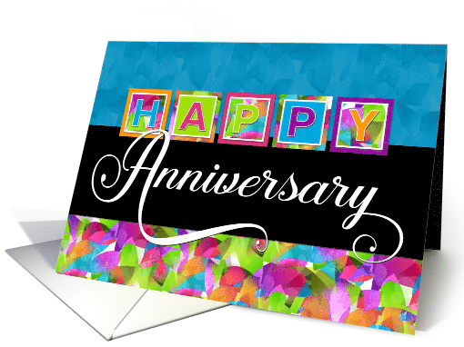 Employee Anniversary - Colorful card (1511840)