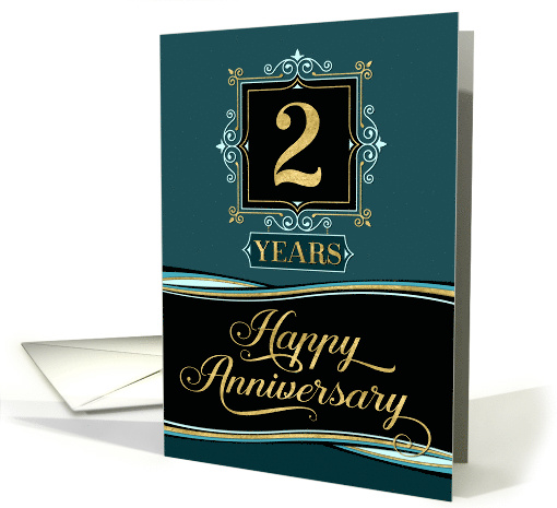 Employee Anniversary 2 Year - Happy Anniversary Decorative Formal card