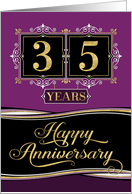 Employee Anniversary 35 Years - Decorative Formal - Plum card