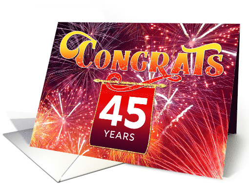 Employee Anniversary 45 Years - Celebration Firework card (1540454)