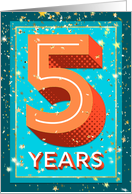 Employee Anniversary 5 Years - Bold Numbers card