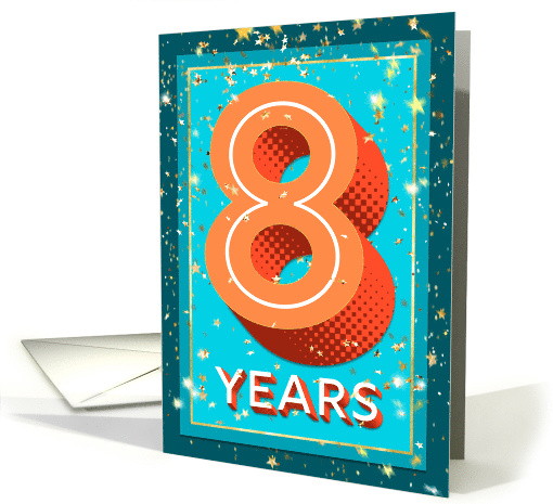 Employee Anniversary 8 Years - Bold Numbers card (1541646)