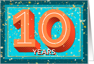 Employee Anniversary 10 Years - Bold Numbers card