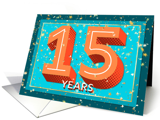 Employee Anniversary 15 Years - Bold Numbers card (1542018)