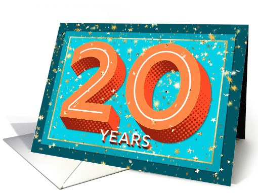Employee Anniversary 20 Years - Bold Numbers card (1542026)