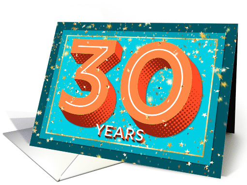 Employee Anniversary 30 Years - Bold Numbers card (1542088)