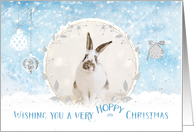 Christmas Card - Bunny and Snow Scene card