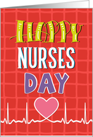 Nurses Day - Bold Colors Fun Fonts card