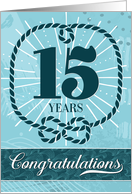 Employee Anniversary 15 Years - Nautical Theme card