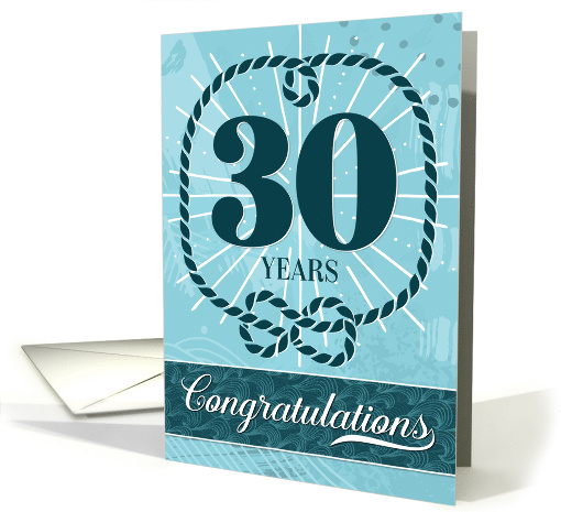 Employee Anniversary 30 Years - Nautical Theme card (1558260)