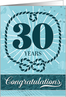 Employee Anniversary 30 Years - Nautical Theme card