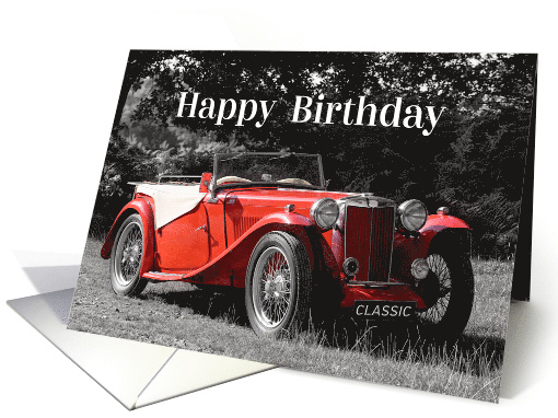 Birthday Card - Red Classic Car card (1562084)