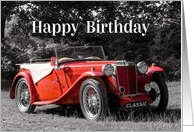 Birthday Card - Red Classic Car card