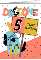 Employee Anniversary 5 Years Doggone How Time Flies card