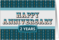 Employee Anniversary 2 Years Decorative Text card