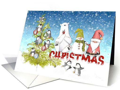 Penguins Happy Christmas card (1659930)