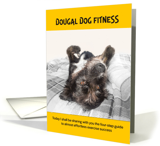 Birthday Humor Mixed Breed Dog Fitness Instruction card (1666428)