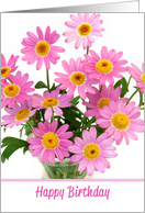 Birthday Card Pink Floral Abundance card