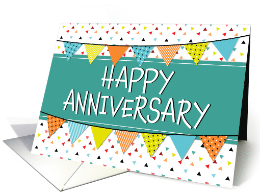 Employee Anniversary Colorful Triangles card (1667100)
