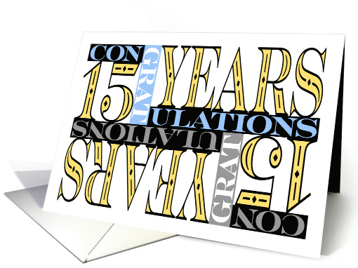 Employee 15th Anniversary Congratulations Mosaic card (1669978)