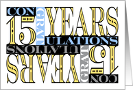 Employee 15th Anniversary Congratulations Mosaic card