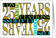 Employee 25th Anniversary Congratulations Mosaic card