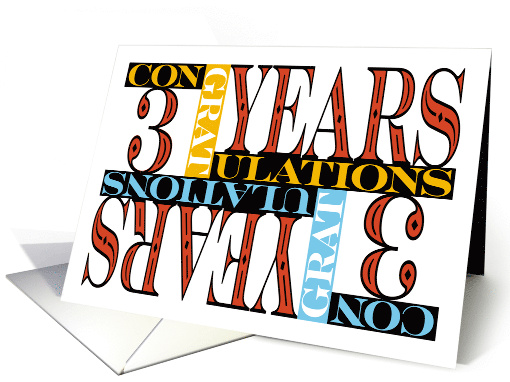 Employee 3rd Anniversary Congratulations Mosaic card (1670534)