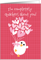 Sending Some Love Quackers Style Valentine’s Day Duck card