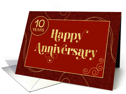 Employee 10th Anniversary Stylish Corporate card (1671978)