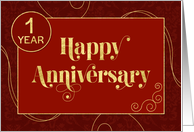 Employee 1st Anniversary Stylish Corporate card