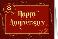 Employee 8th Anniversary Stylish Corporate card