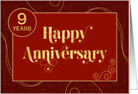 Employee 9th Anniversary Stylish Corporate card