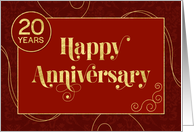 Employee 20th Anniversary Stylish Corporate card