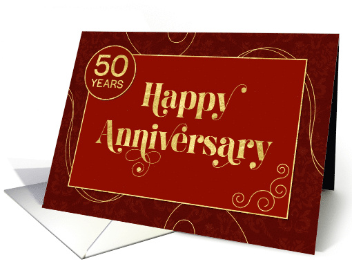 Employee 50th Anniversary Stylish Corporate card (1672684)